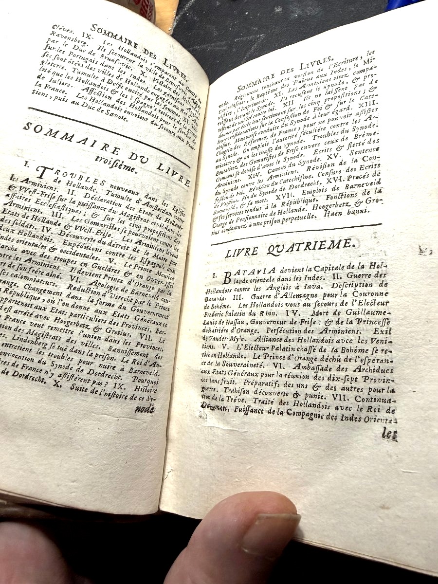 .Histoire de Hollande depuis la Trève de 1609,où finit Grotius jusqu'à notre temps . 4 Vol 1693-photo-5
