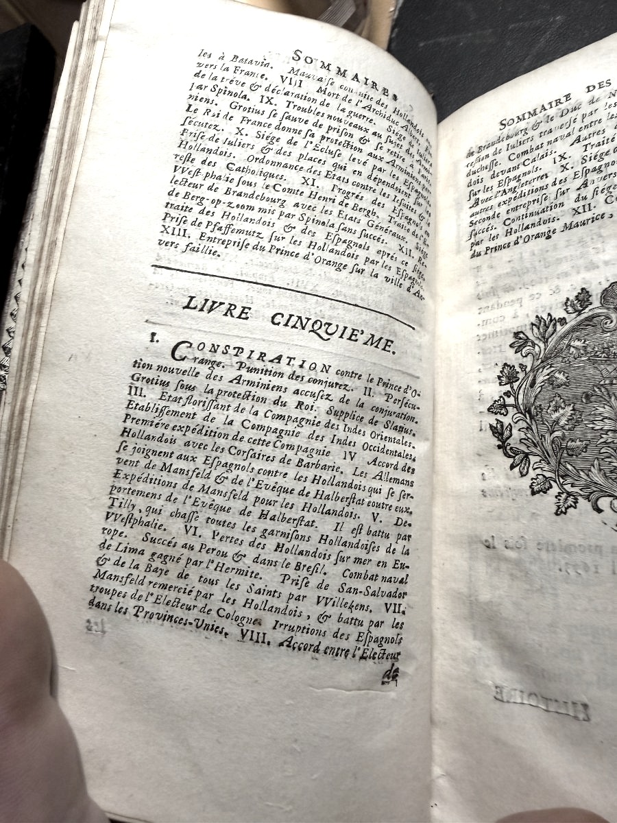 .Histoire de Hollande depuis la Trève de 1609,où finit Grotius jusqu'à notre temps . 4 Vol 1693-photo-6