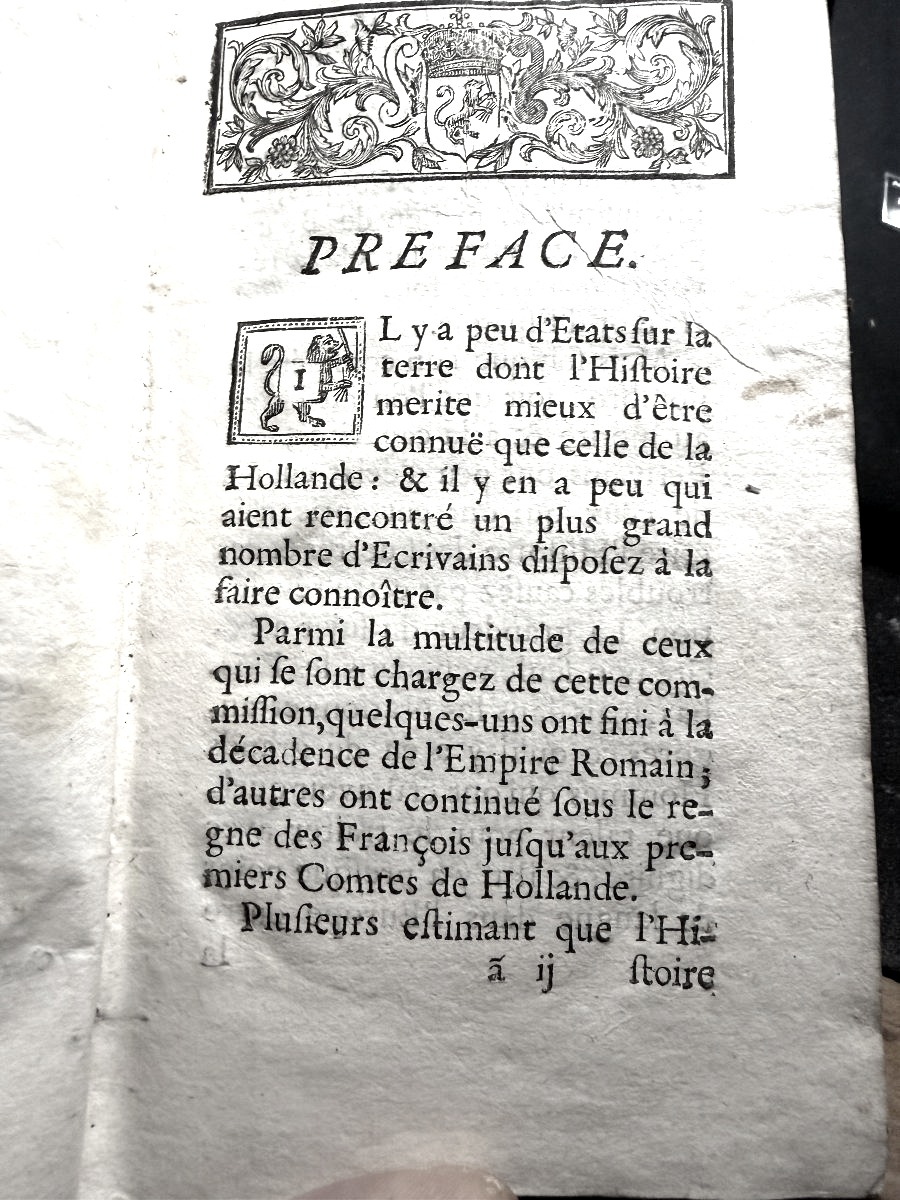 .Histoire de Hollande depuis la Trève de 1609,où finit Grotius jusqu'à notre temps . 4 Vol 1693-photo-1