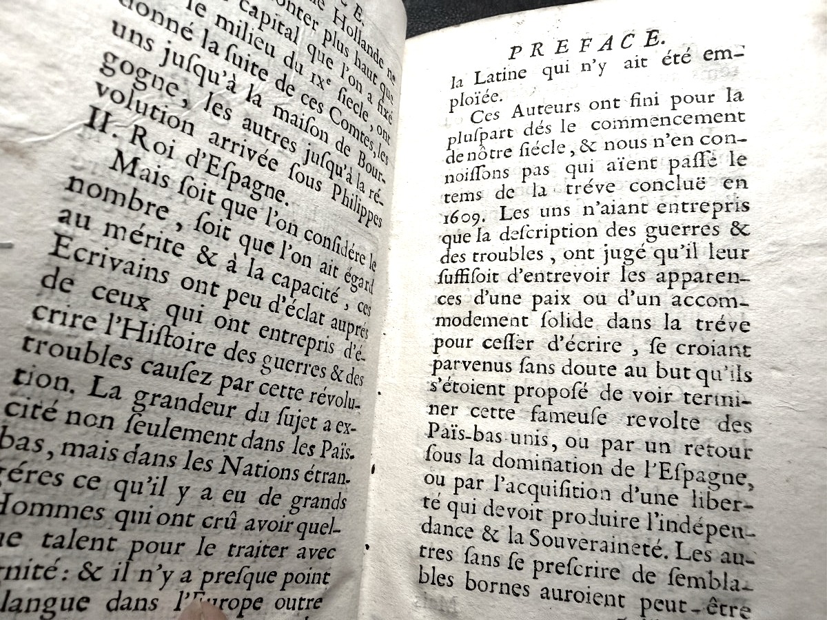 .Histoire de Hollande depuis la Trève de 1609,où finit Grotius jusqu'à notre temps . 4 Vol 1693-photo-2