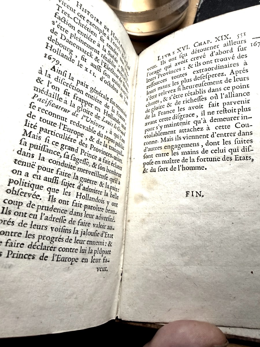 .Histoire de Hollande depuis la Trève de 1609,où finit Grotius jusqu'à notre temps . 4 Vol 1693-photo-7