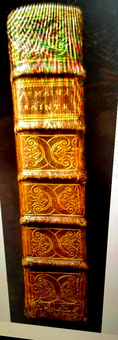 "coat Of Armes Of Louis XIV "  Binding Holy Week Rich Binding With Marocco Leater Trim-photo-6