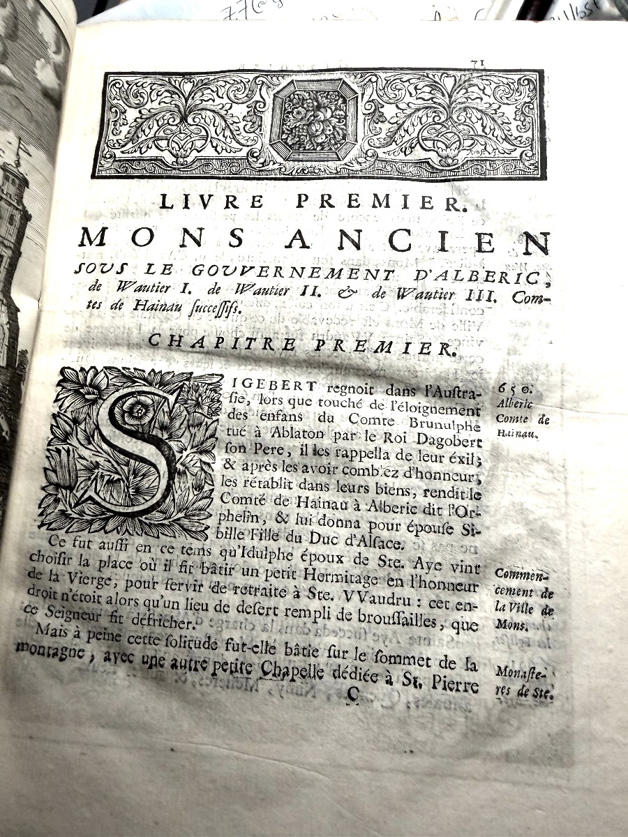 Vol. 1, Part 4: "history Of The City Of Mons: Ancient And Modern," By G.-j. De Boussu And J. L. Krafft, 1725-photo-3