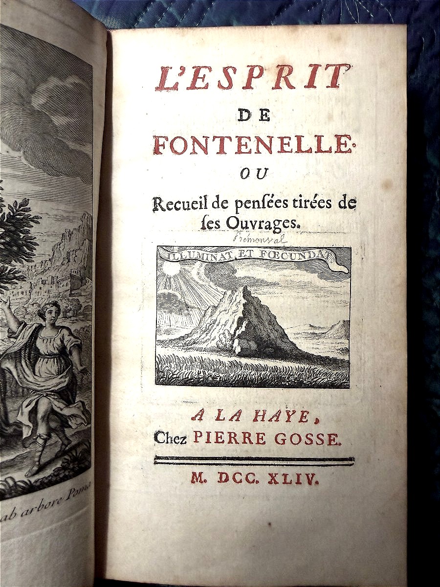 The Spirit Of Fontenelle, Or A Collection Of Thoughts Drawn From His Works, The Hague: P. Gosse, 1744-photo-4