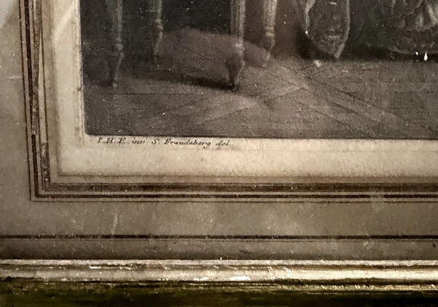 "les Confidences," A Beautiful, Delicate Engraving Printed For Carington Bowles, Framed In The 18th Century-photo-7