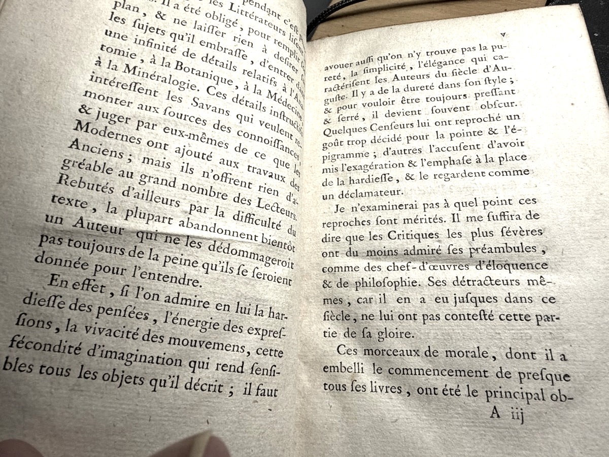 Précieux exemplaire In8. des "Morceaux extraits de l'Histoire Naturelle" de Pline . Paris 1785.-photo-2
