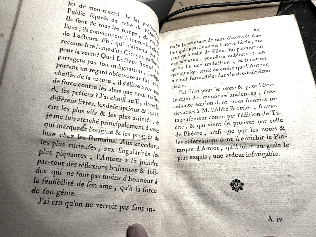Précieux exemplaire In8. des "Morceaux extraits de l'Histoire Naturelle" de Pline . Paris 1785.-photo-3