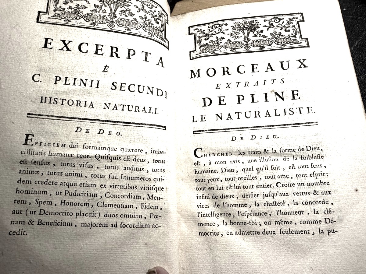 Précieux exemplaire In8. des "Morceaux extraits de l'Histoire Naturelle" de Pline . Paris 1785.-photo-4