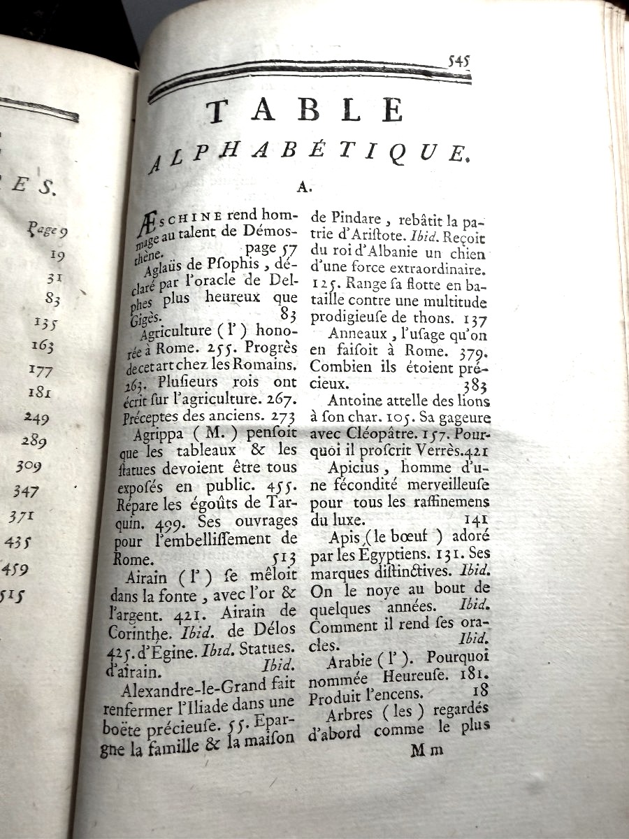 Précieux exemplaire In8. des "Morceaux extraits de l'Histoire Naturelle" de Pline . Paris 1785.-photo-7