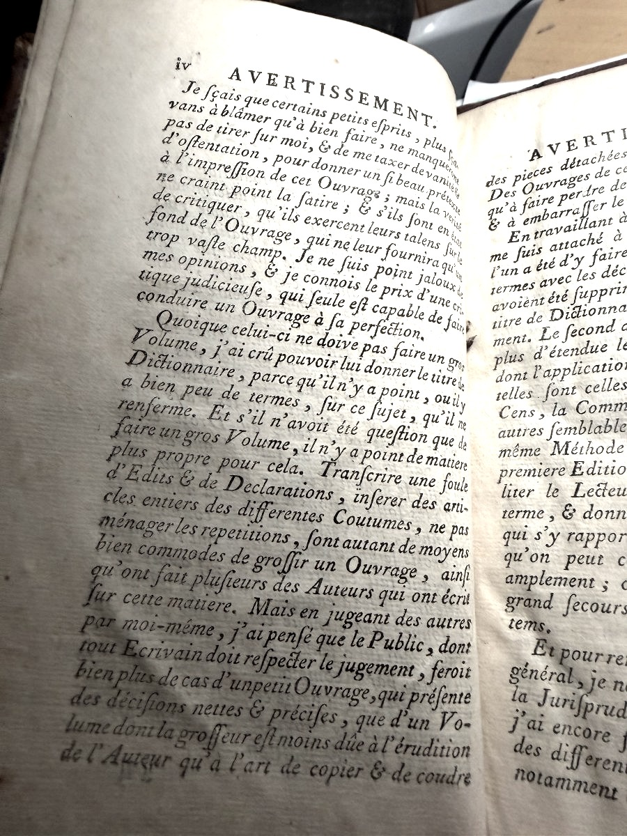 Dictionnaire des Fiefs et autres Droits Seigneuriaux , utiles et honorifiques. A Paris . 1757.-photo-1