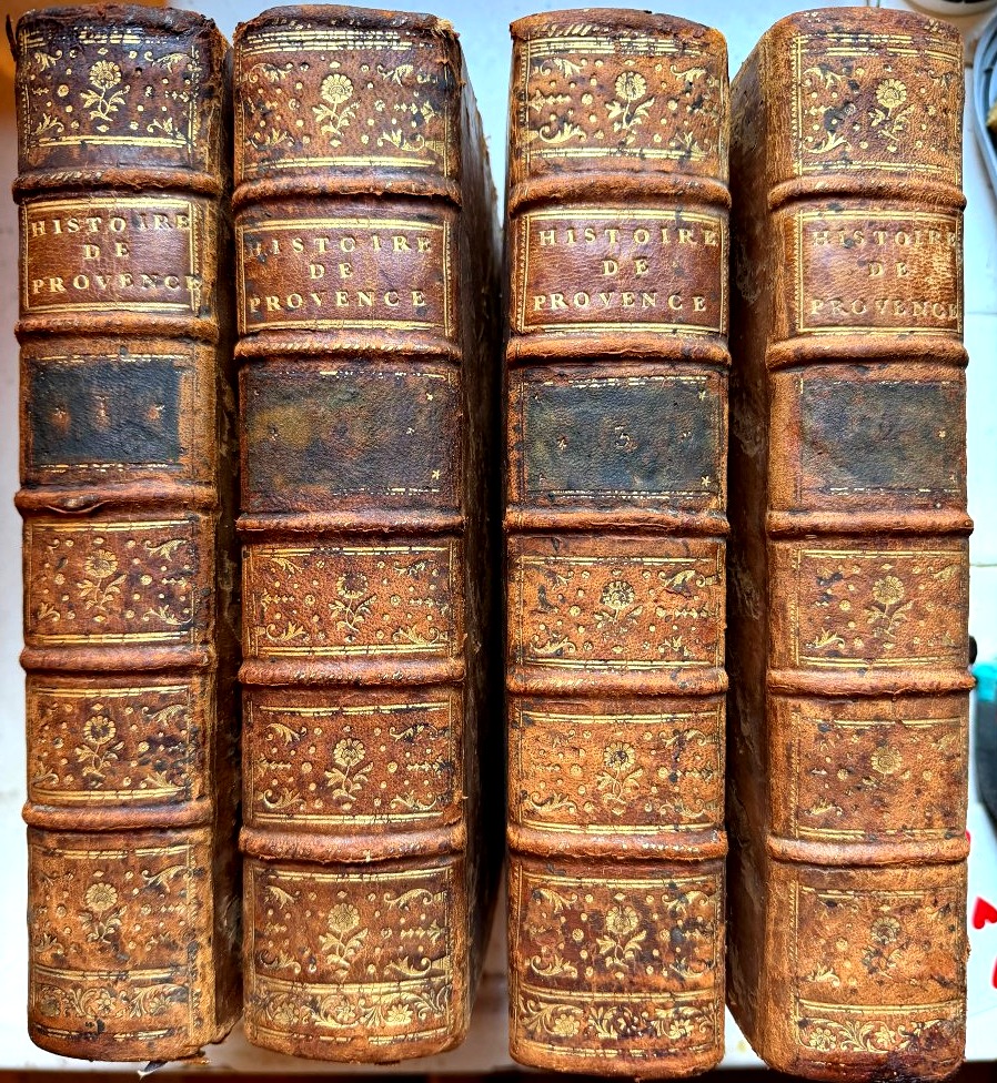  Rare: "general History Of Provence" (by Papon), Paris, 1777, Complete In 4 Vols., In-4