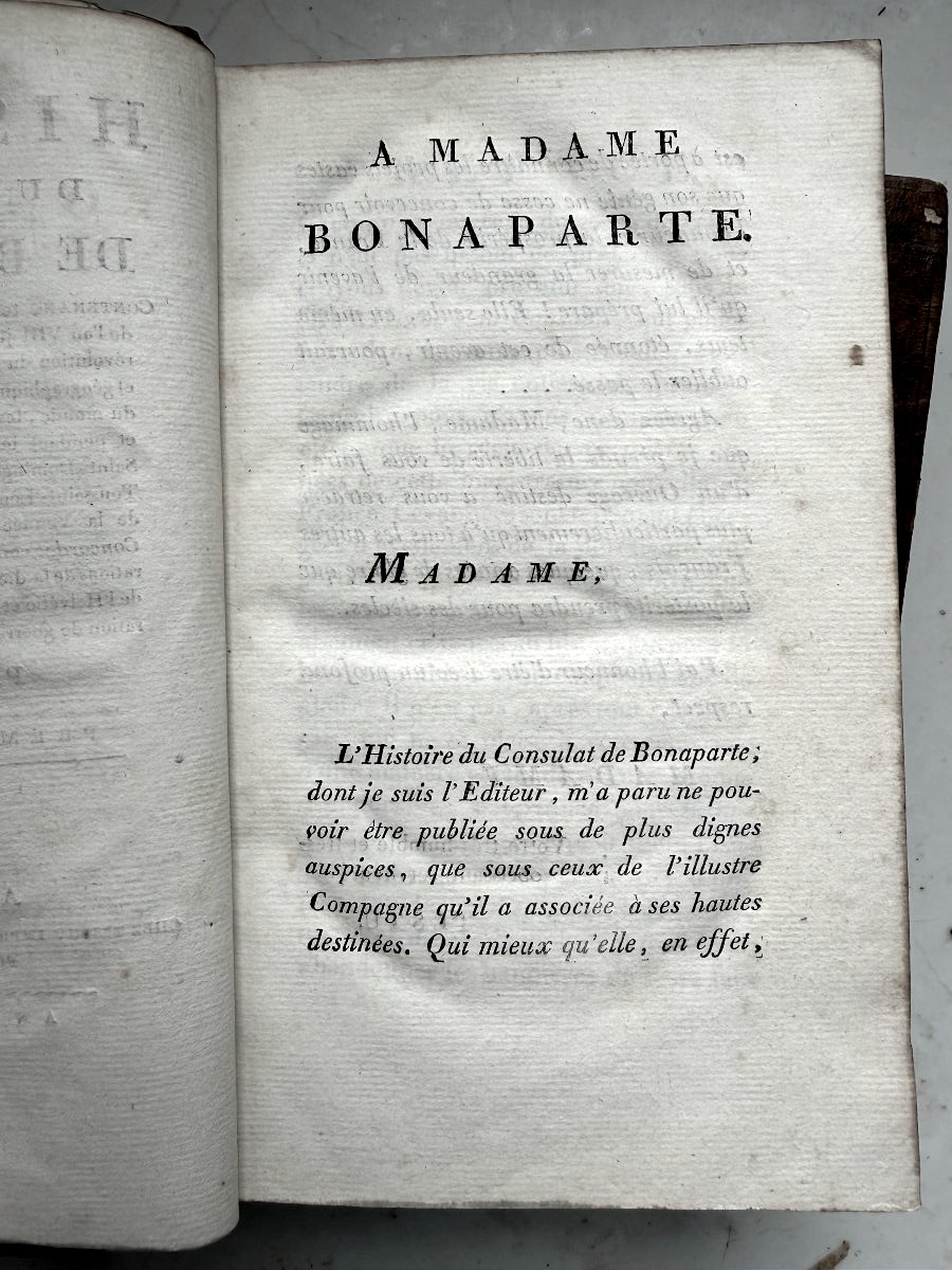3 Vol.In;8 "Histoire du Consulat de Bonaparte" a Paris An XI . Par S. M. Y. Bel exemplaire -photo-2