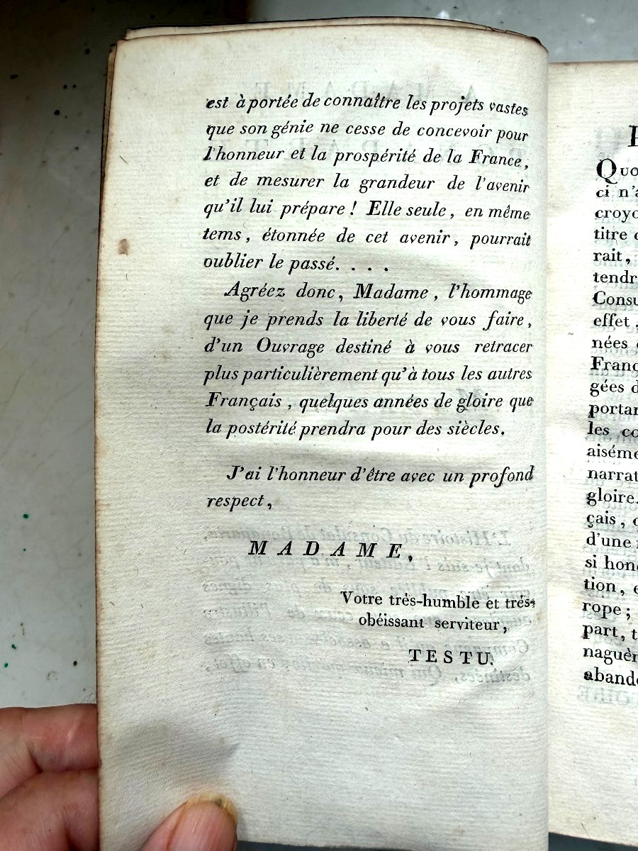 3 Vol.In;8 "Histoire du Consulat de Bonaparte" a Paris An XI . Par S. M. Y. Bel exemplaire -photo-3