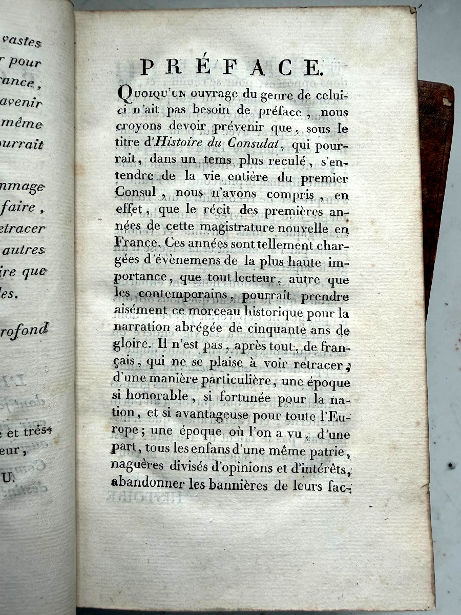 3 Vol.In;8 "Histoire du Consulat de Bonaparte" a Paris An XI . Par S. M. Y. Bel exemplaire -photo-4