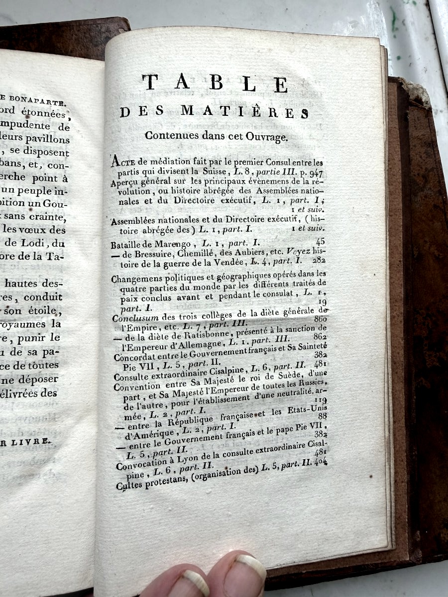 3 Vol.In;8 "Histoire du Consulat de Bonaparte" a Paris An XI . Par S. M. Y. Bel exemplaire -photo-8