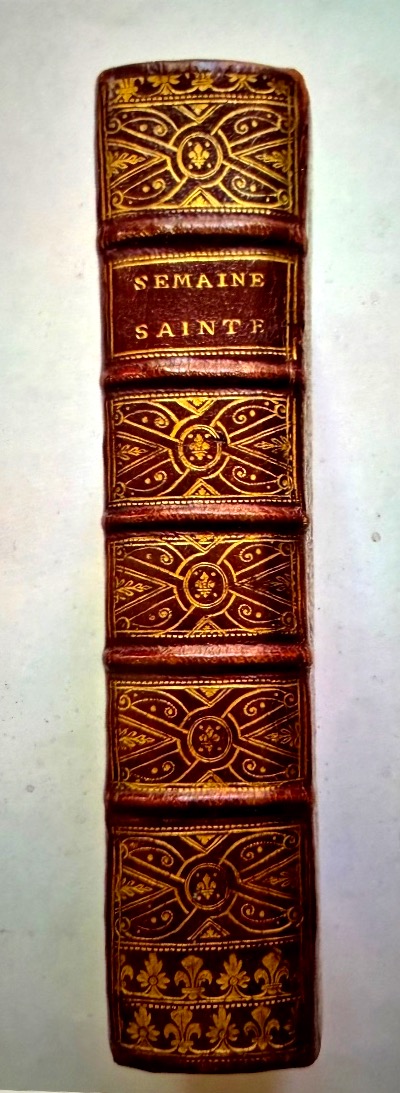 *belle Semaine Sainte* In Red Morocco Leather With Fanfare Binding, 8vo: Featuring The Coat Of Arms Of Louis XV From 1748-photo-1