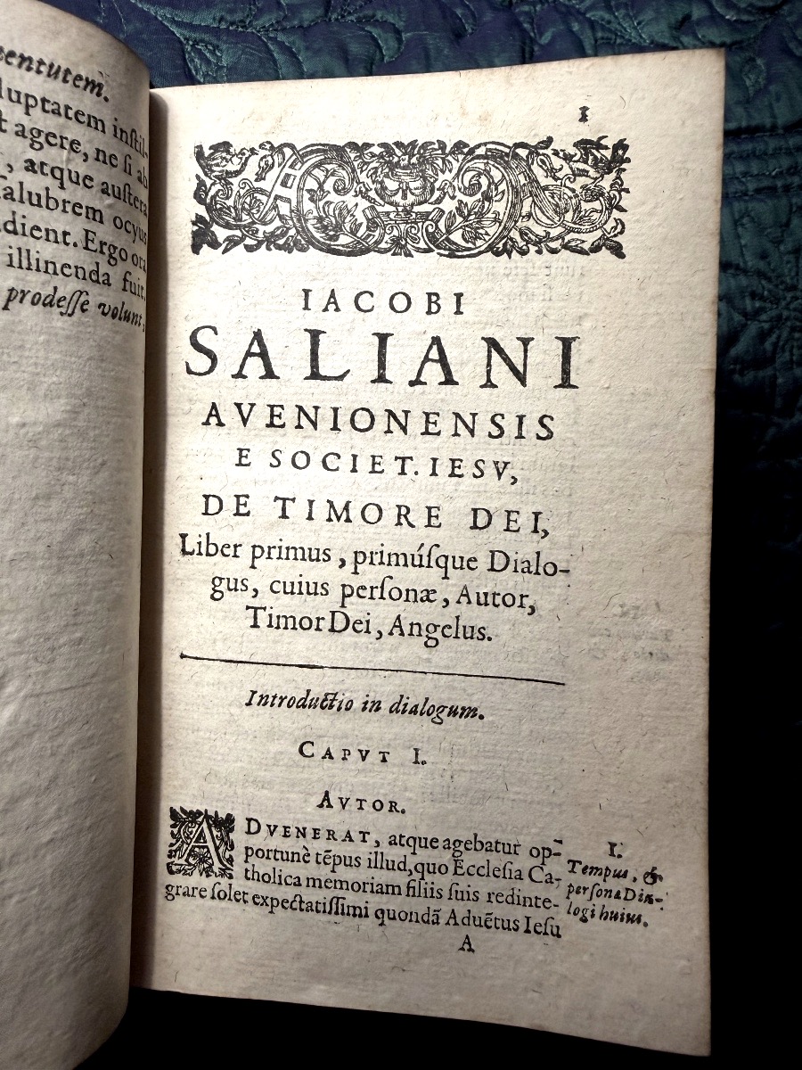 Fort Vol In12 : Reliure au Semis de  fleurs de lys et croix du Languedoc: "Iacobi Saliani" 1629-photo-7