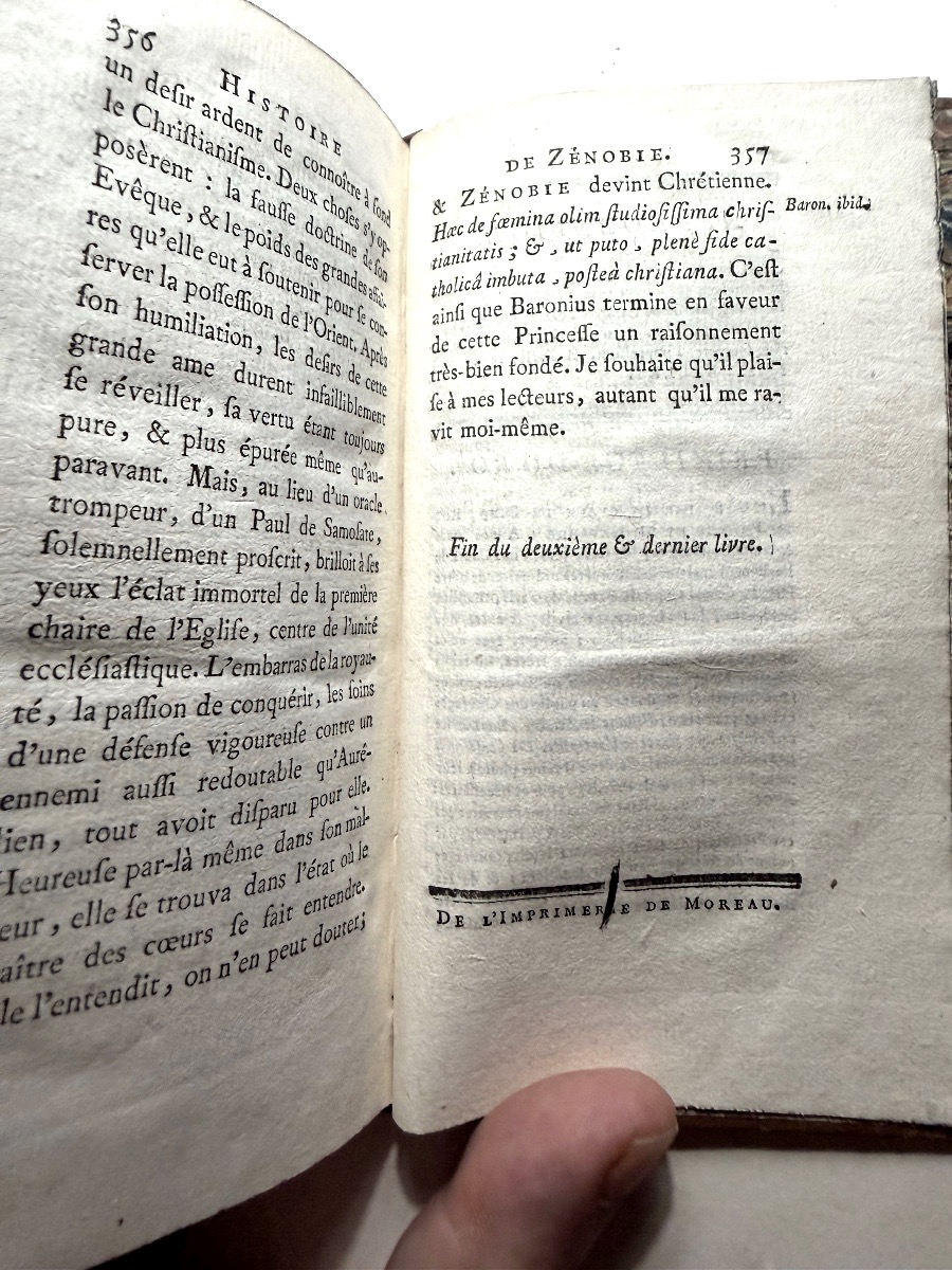 Histoire de Zénobie , Impératrice-Reine de Palmyre , par M. E.deH.) Joseph Jouve...Paris 1758.-photo-8