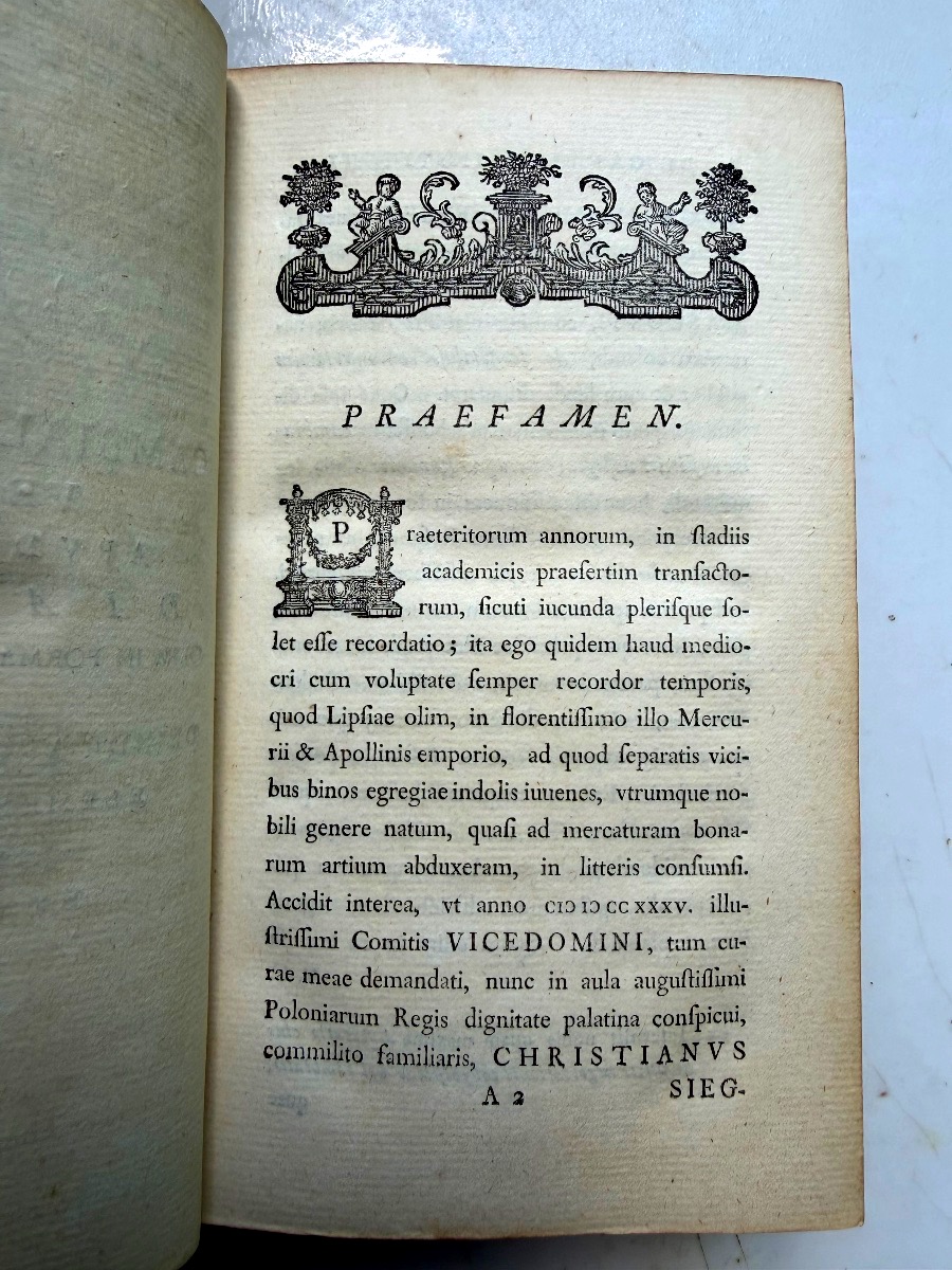 Rich Red Morocco Binding. "ge. Henrrici Ayrery D. Opuscula Minora. Göttingen, 1747. Large 12mo"-photo-2