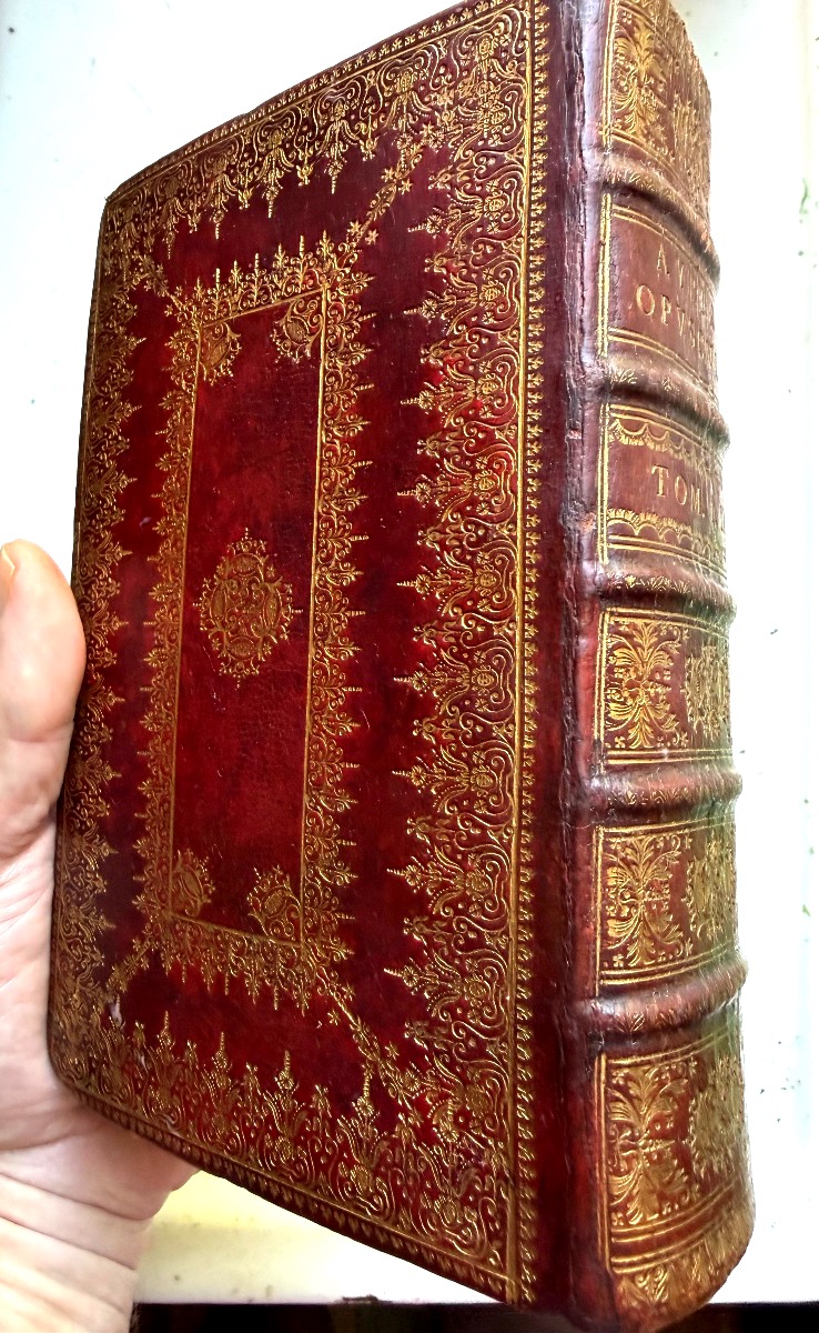 Rich Red Morocco Binding. "ge. Henrrici Ayrery D. Opuscula Minora. Göttingen, 1747. Large 12mo"-photo-4