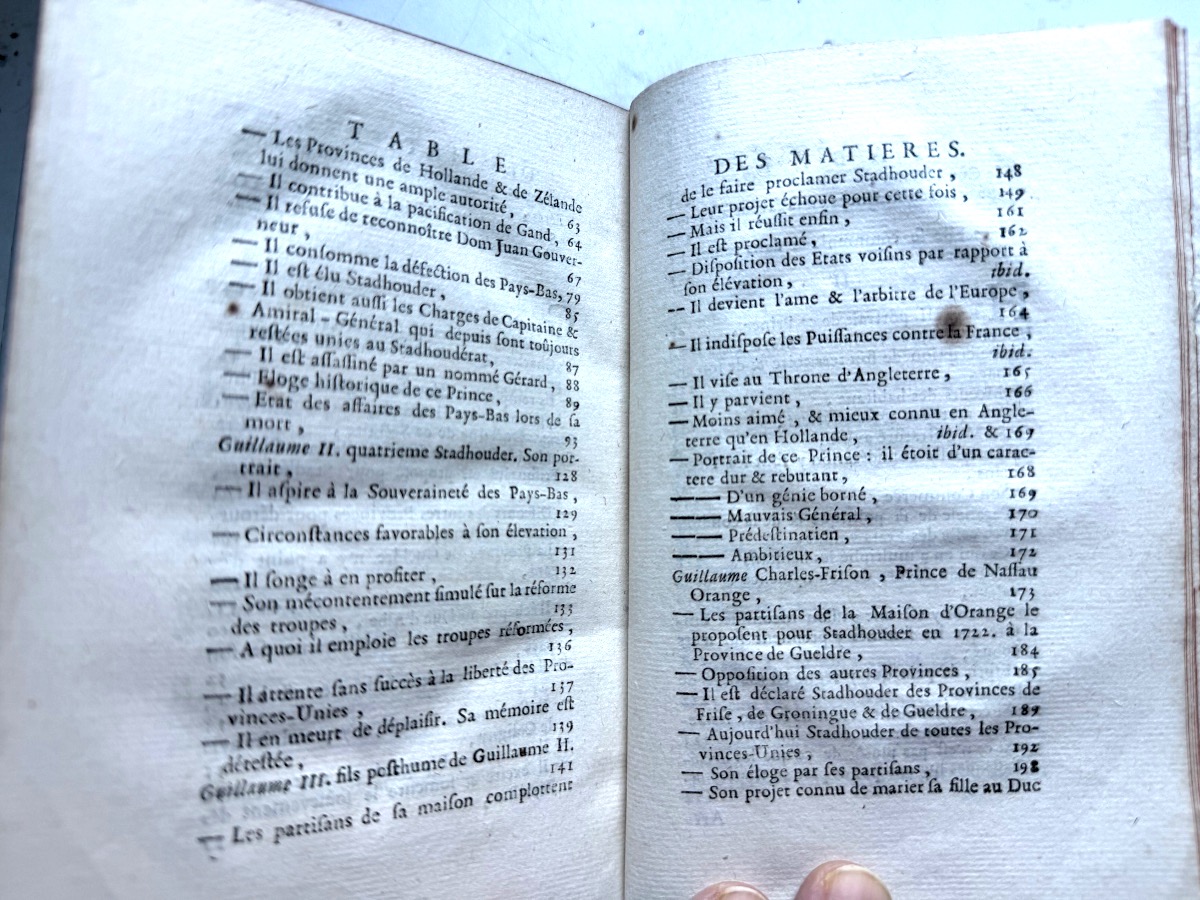 History Of The Stadtholdership From Its Origins To The Present, By Raynal; Published By Aux Armes, 1748.-photo-8