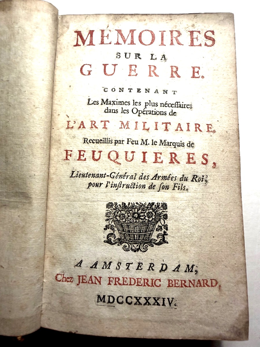 Mémoires sur la Guerre contenant les Maximes de l'Art Militaire du Marquis de Feuquières  ,1734-photo-4