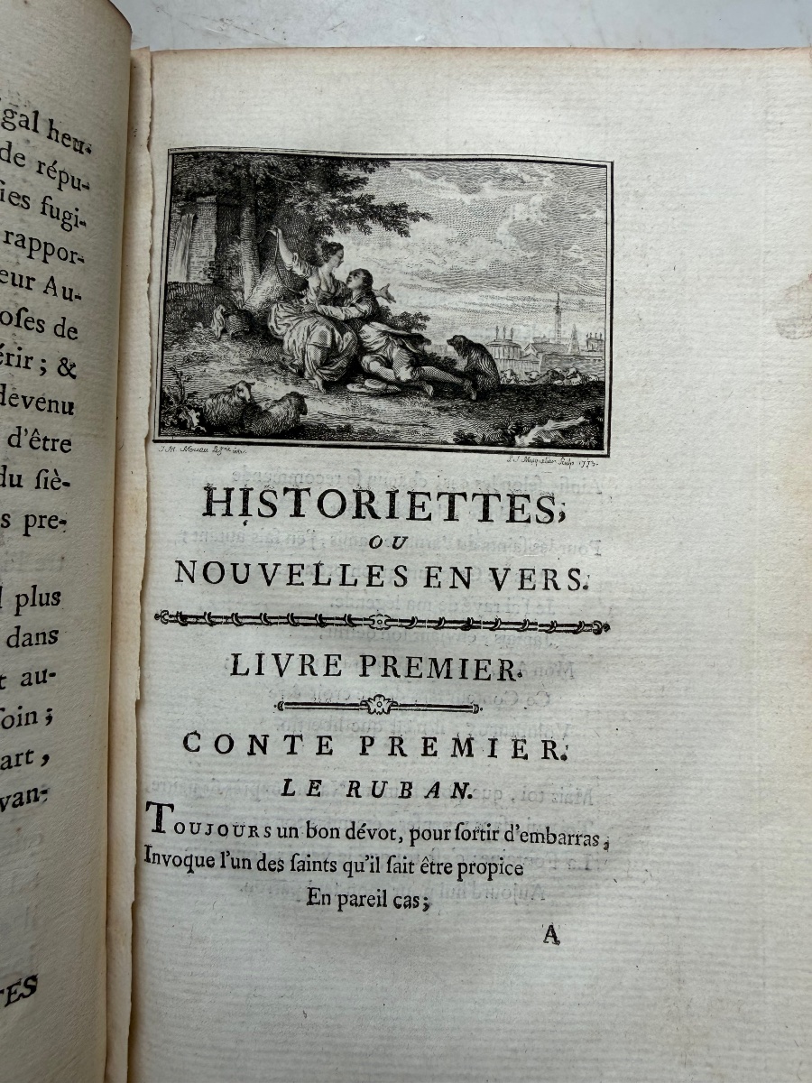 Bel Illustré XVIIIème; "Historiettes ou Nouvelles en Vers" , par Mr. Imbert , 1 Vol In 8. 1774.-photo-2