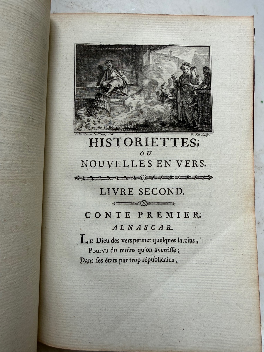 Bel Illustré XVIIIème; "Historiettes ou Nouvelles en Vers" , par Mr. Imbert , 1 Vol In 8. 1774.-photo-3