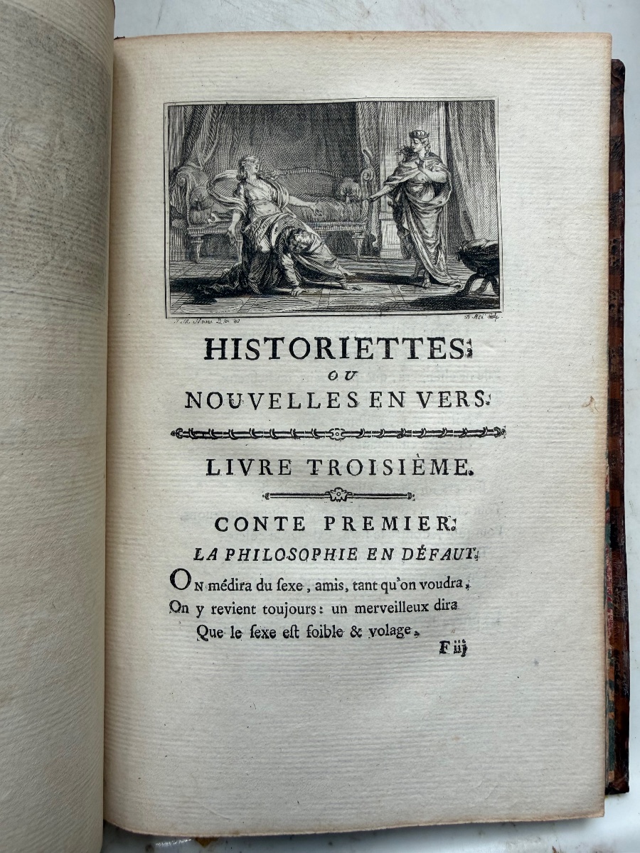Bel Illustré XVIIIème; "Historiettes ou Nouvelles en Vers" , par Mr. Imbert , 1 Vol In 8. 1774.-photo-4