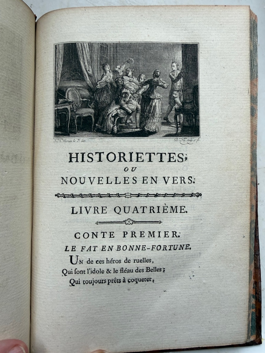 Bel Illustré XVIIIème; "Historiettes ou Nouvelles en Vers" , par Mr. Imbert , 1 Vol In 8. 1774.-photo-5