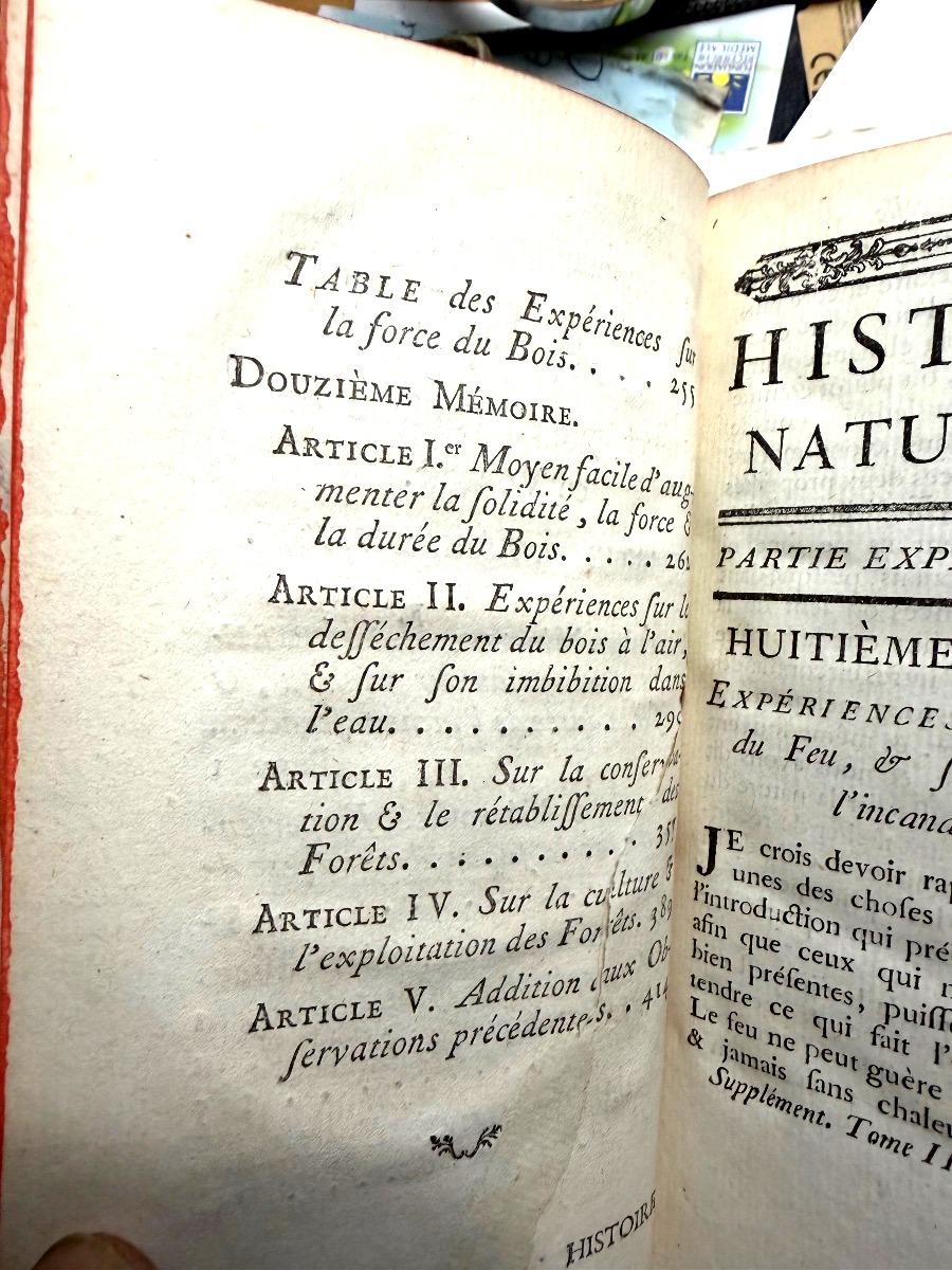 Suite à la Théorie de la terre 1776 Dos et plats aux Armes du" Marquis de Verneuil "2 Vol In 12-photo-7