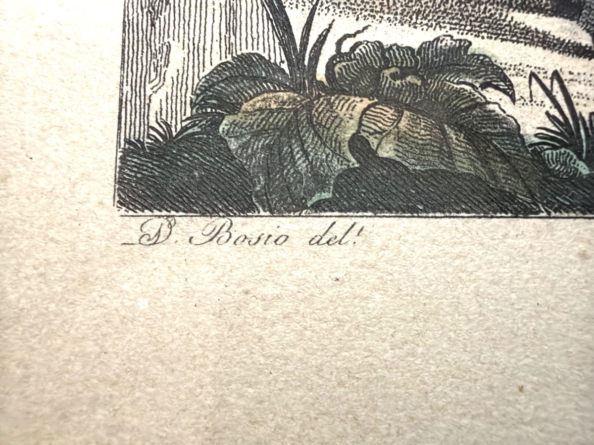 A Charming Early 19th-century Aquatint Engraving, Framed, Titled "jeu Des Oubliés," With A Needle Pointing To-photo-6