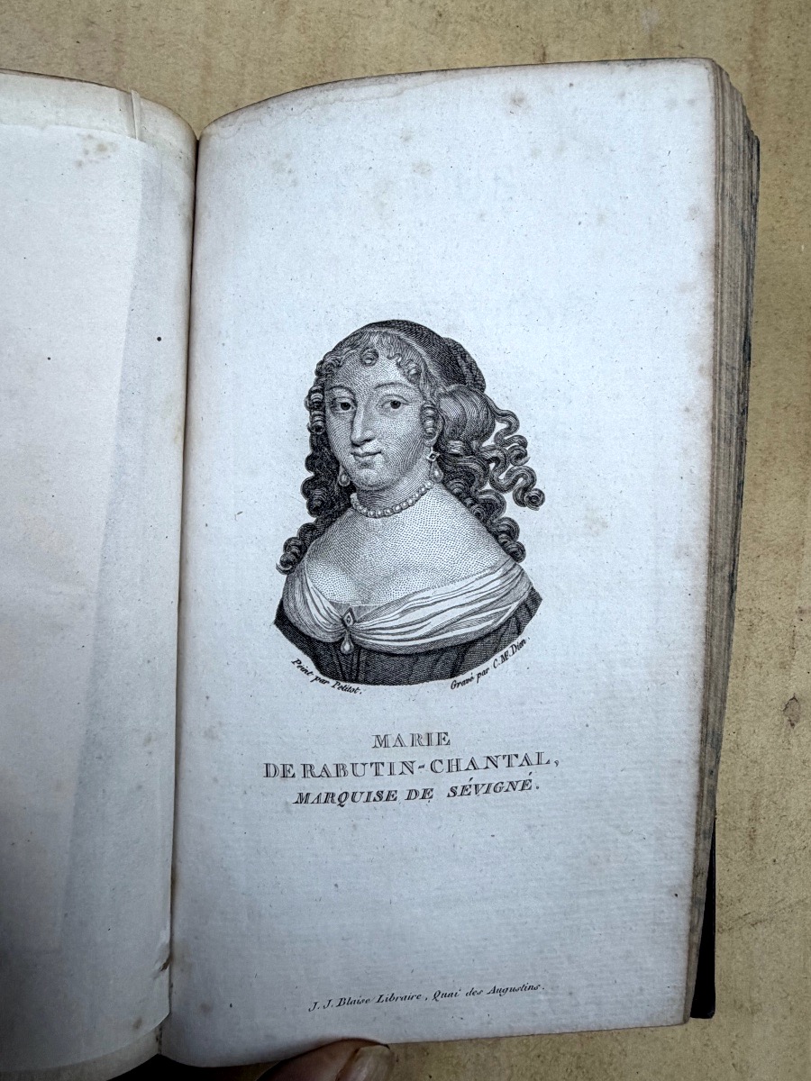 At The Armes Du Collège Henri Iv: "letters Of Madame De Sévigné," 12 Vols., In-8, Morocco Binding, 1818-photo-2
