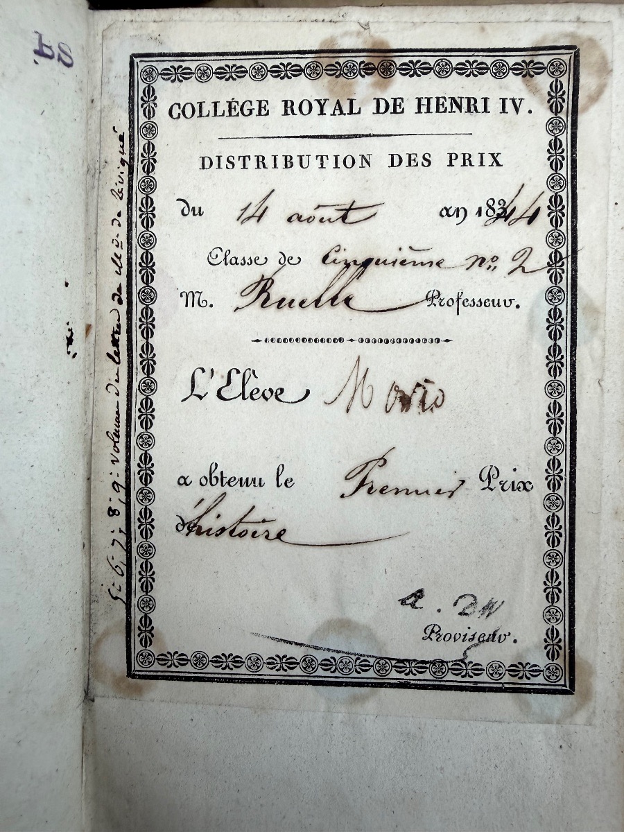 At The Armes Du Collège Henri Iv: "letters Of Madame De Sévigné," 12 Vols., In-8, Morocco Binding, 1818-photo-6