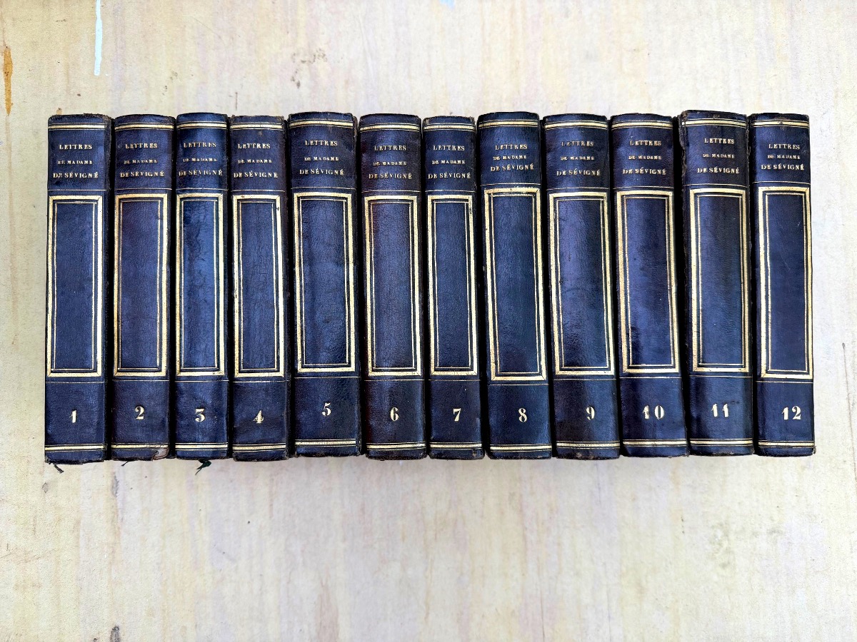 At The Armes Du Collège Henri Iv: "letters Of Madame De Sévigné," 12 Vols., In-8, Morocco Binding, 1818-photo-7