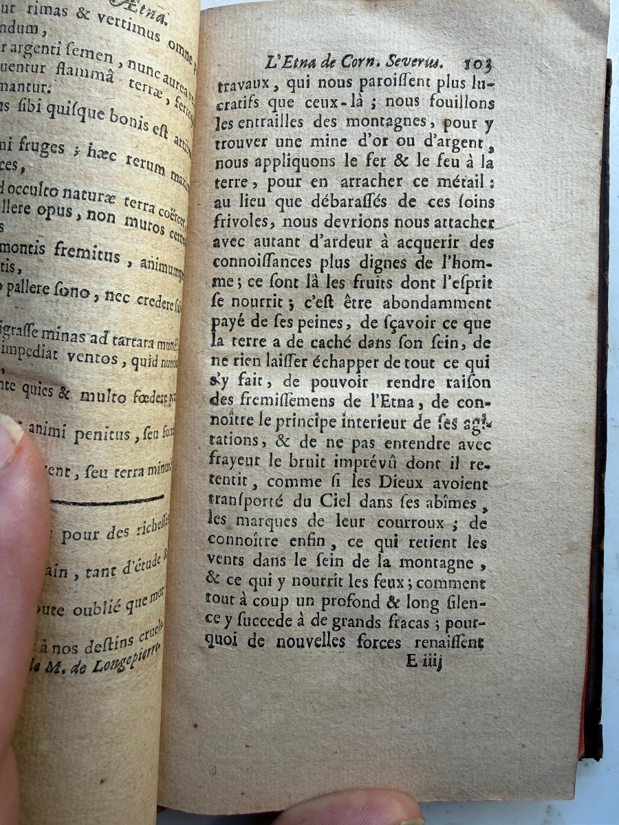 "L'Etna" DEP. Cornelius Severus. et Les Sentences de Publius Syrus , Trad; en Français 1736..1V-photo-8