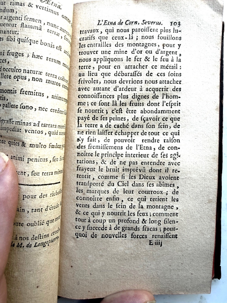 "L'Etna" DEP. Cornelius Severus. et Les Sentences de Publius Syrus , Trad; en Français 1736..1V-photo-1