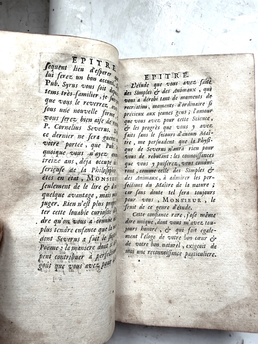 "L'Etna" DEP. Cornelius Severus. et Les Sentences de Publius Syrus , Trad; en Français 1736..1V-photo-2