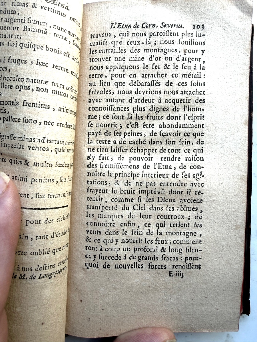 "L'Etna" DEP. Cornelius Severus. et Les Sentences de Publius Syrus , Trad; en Français 1736..1V-photo-3