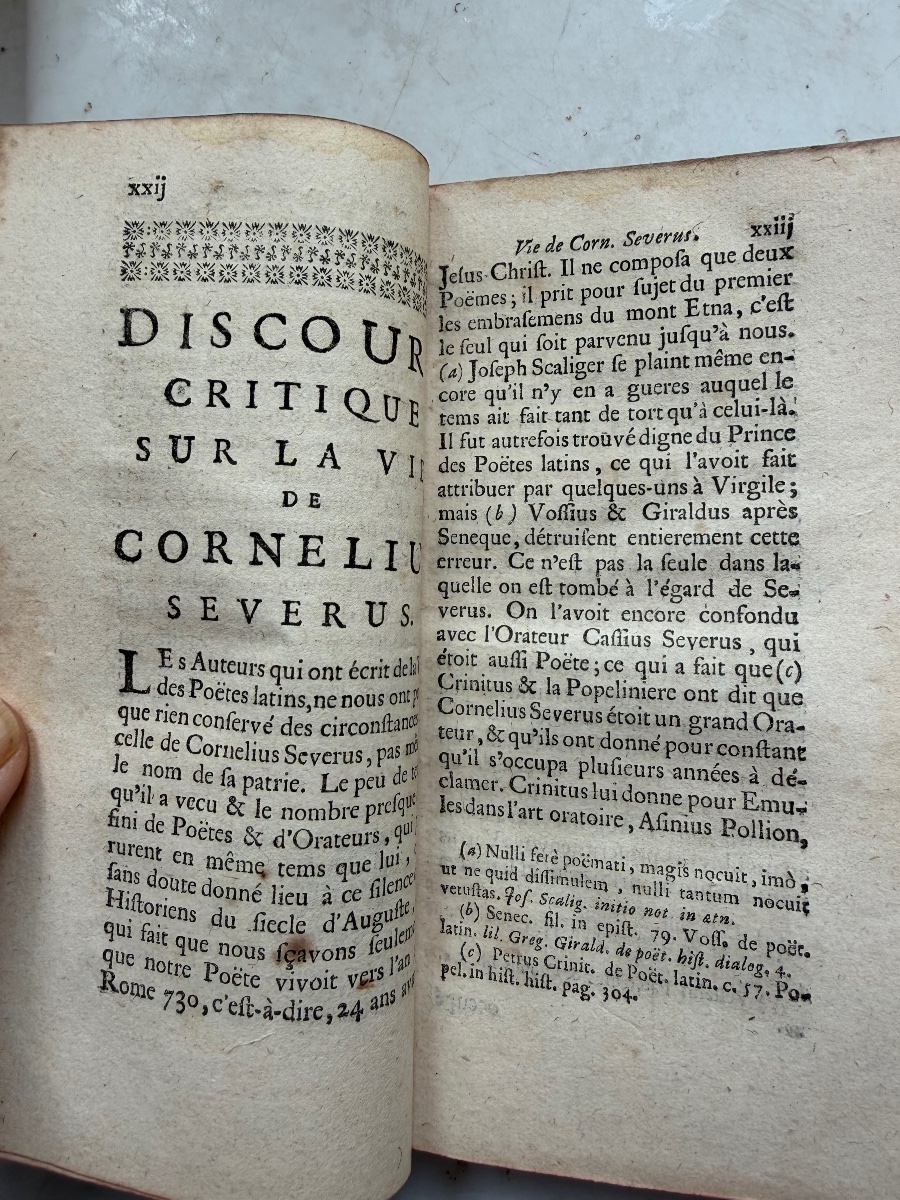 "L'Etna" DEP. Cornelius Severus. et Les Sentences de Publius Syrus , Trad; en Français 1736..1V-photo-5