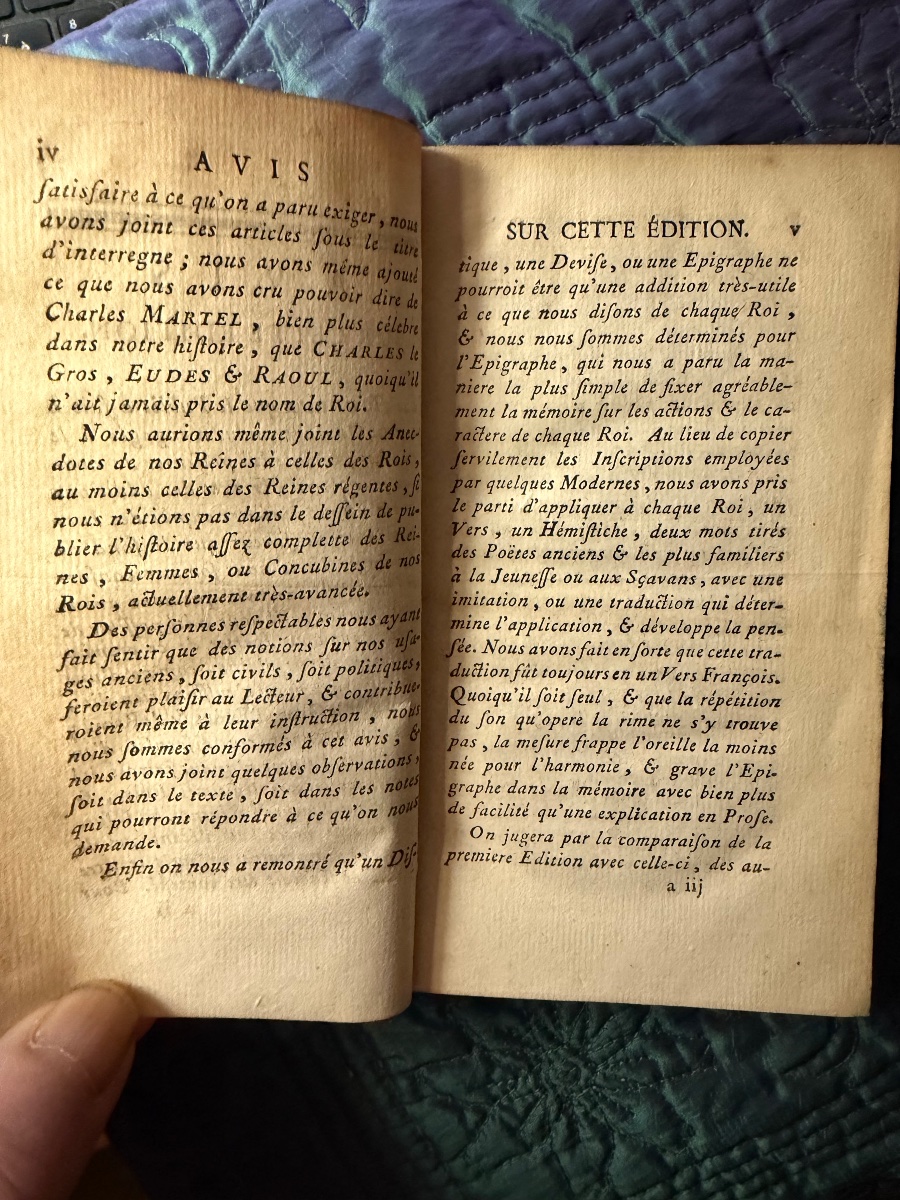 Aux Armes: 3 Vol.In 12 "Tablettes Historiques et Anecdotes des Rois de France depuis Pharamond"-photo-5
