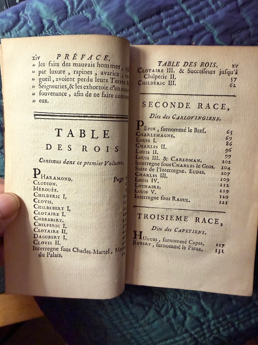 Aux Armes: 3 Vol.In 12 "Tablettes Historiques et Anecdotes des Rois de France depuis Pharamond"-photo-8