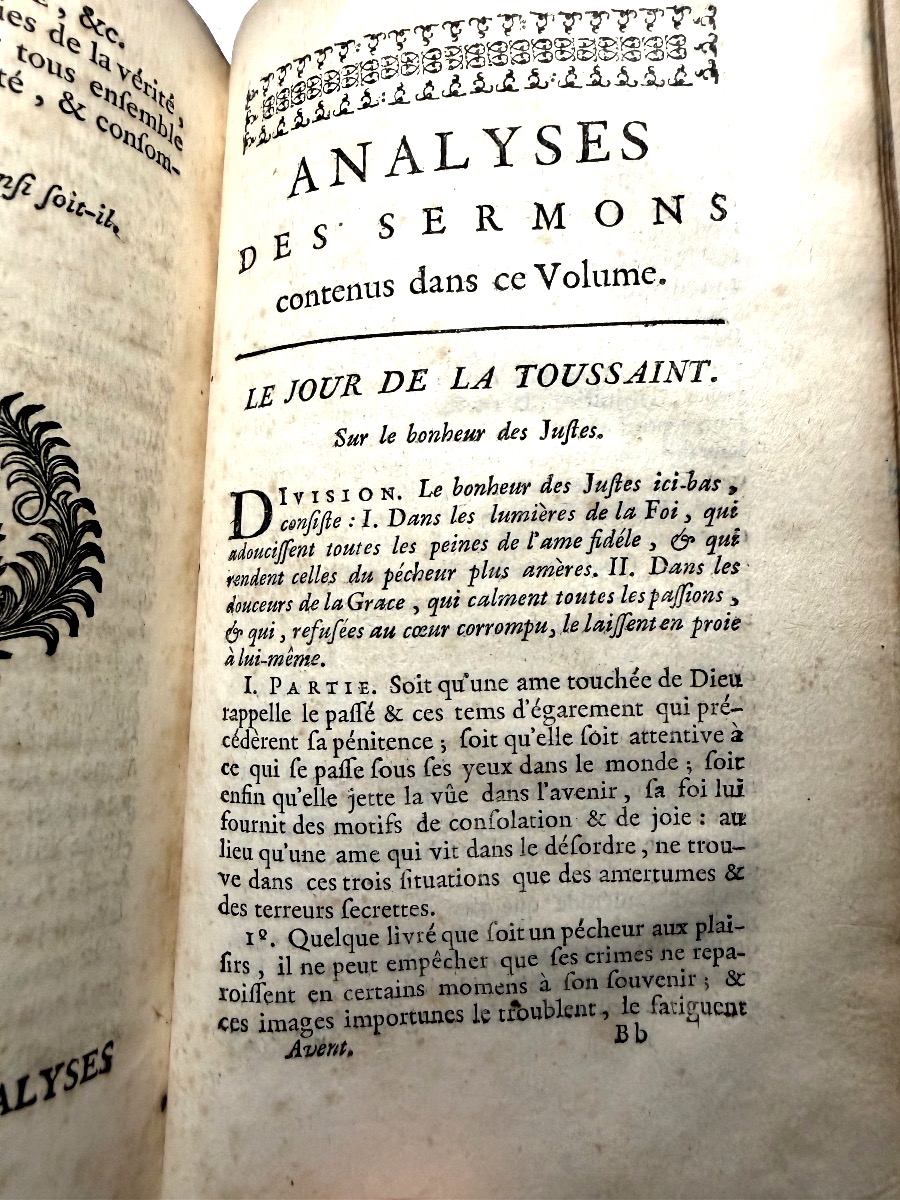 A Fine Copy In 12°, Olive Morocco Leather, *sermons By M. Massillon*, Bishop Of Clermont, Advent 1745-photo-3