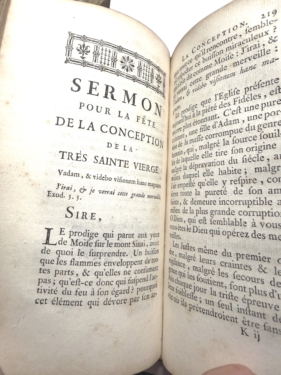 A Fine Copy In 12°, Olive Morocco Leather, *sermons By M. Massillon*, Bishop Of Clermont, Advent 1745-photo-5
