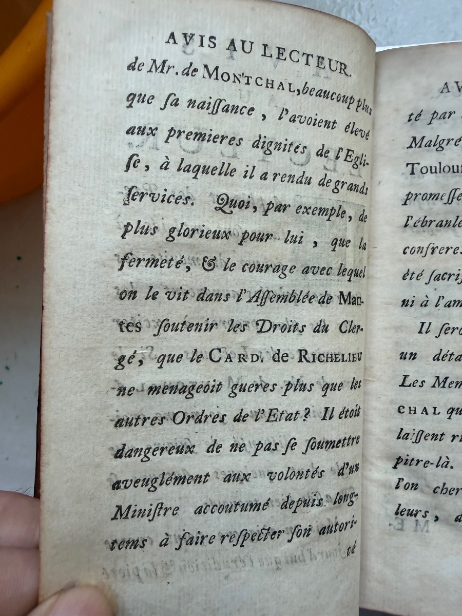 Mémoires de Mr de Montchal .Sur les particularités de la Vie et du Ministère de Richelieu. 1718-photo-4