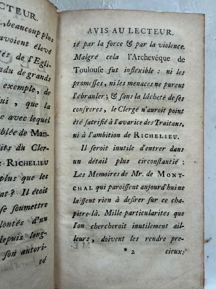 Mémoires de Mr de Montchal .Sur les particularités de la Vie et du Ministère de Richelieu. 1718-photo-5