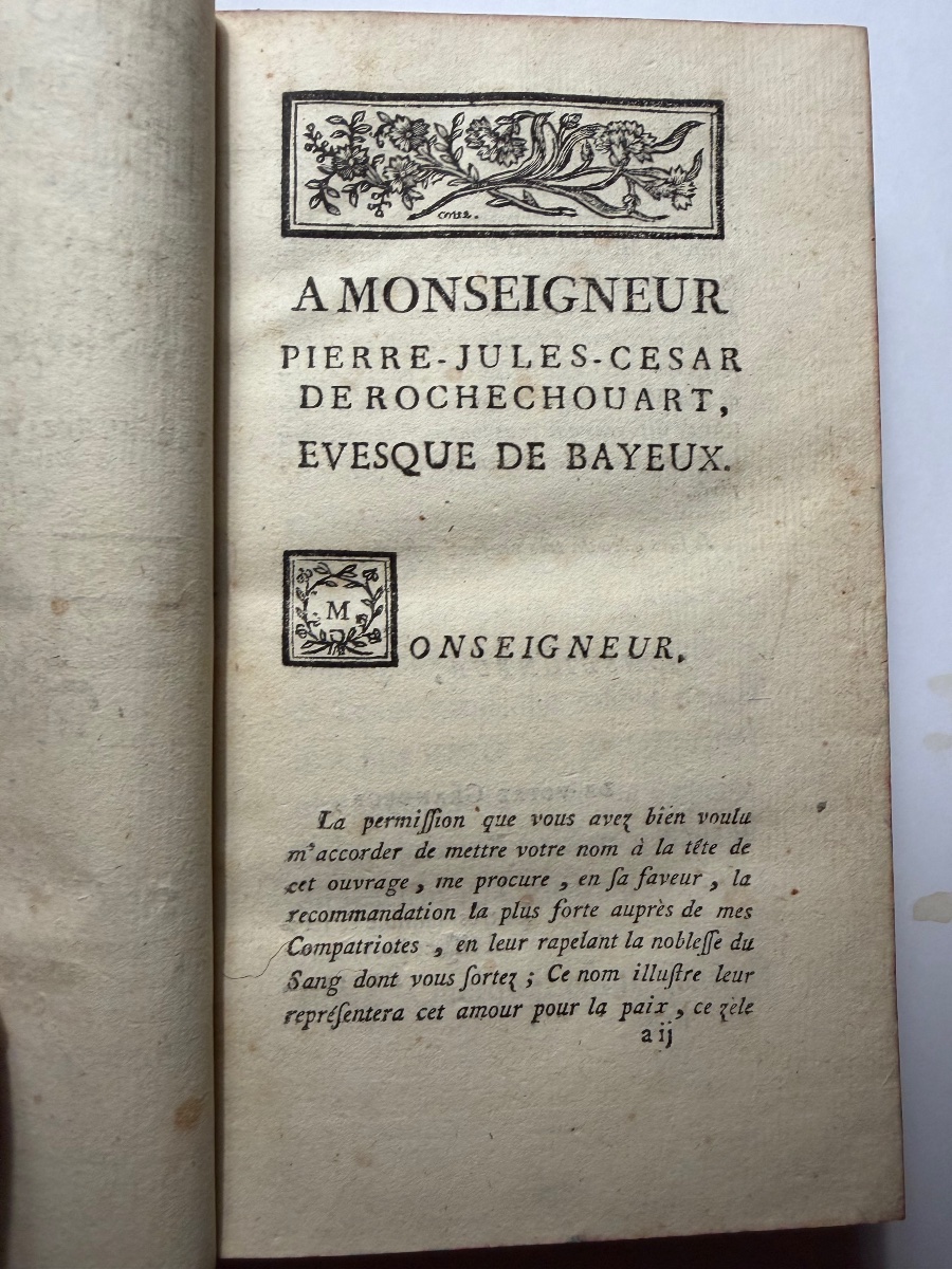 Bel et rare expl; de" l'Histoire de la Ville de Bayeux",  Avec un discours..Par M. Beziers 1773-photo-5