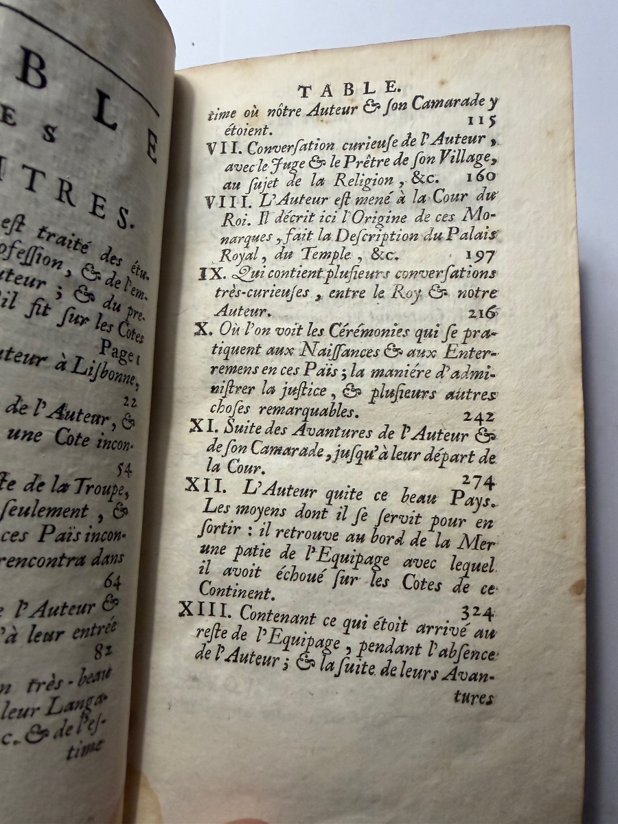 Vol. 1. In 12: The Travels And Adventures Of Jacques Massé. Published In Bordeaux By Jacques l'Aveugle. 1710-photo-1