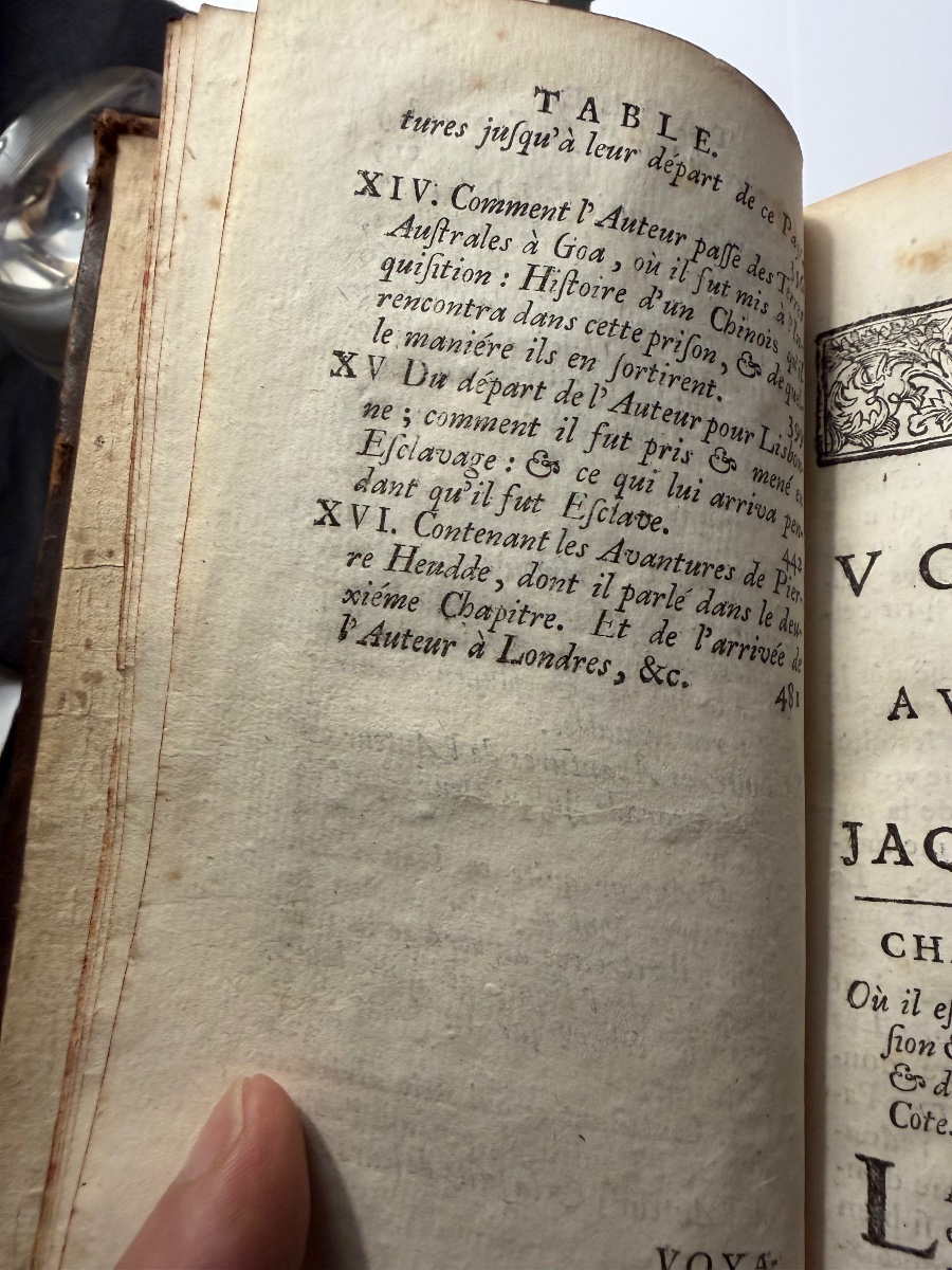  Vol. 1. In 12: The Travels And Adventures Of Jacques Massé. Published In Bordeaux By Jacques l'Aveugle. 1710-photo-2