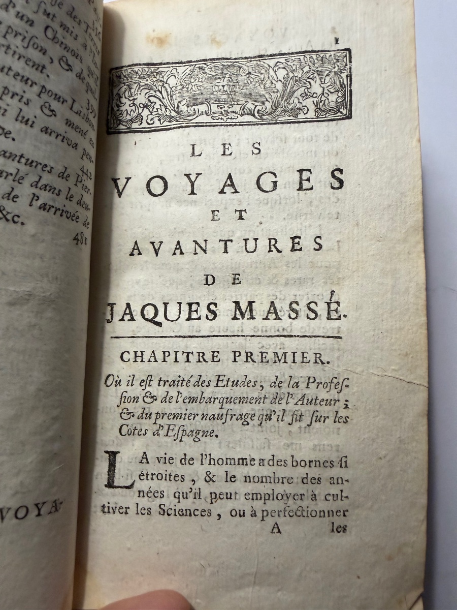 Vol. 1. In 12: The Travels And Adventures Of Jacques Massé. Published In Bordeaux By Jacques l'Aveugle. 1710-photo-3